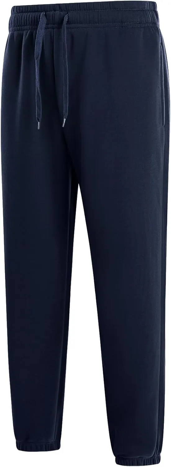 3 Pack of Jogger Mens Fleece Active Athletic Workout Sweatpants for Men Elastic Waist Drawstring