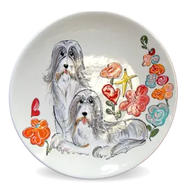 Bearded Collie Trophy Plate