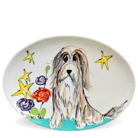 Bearded Collie Trophy Plate