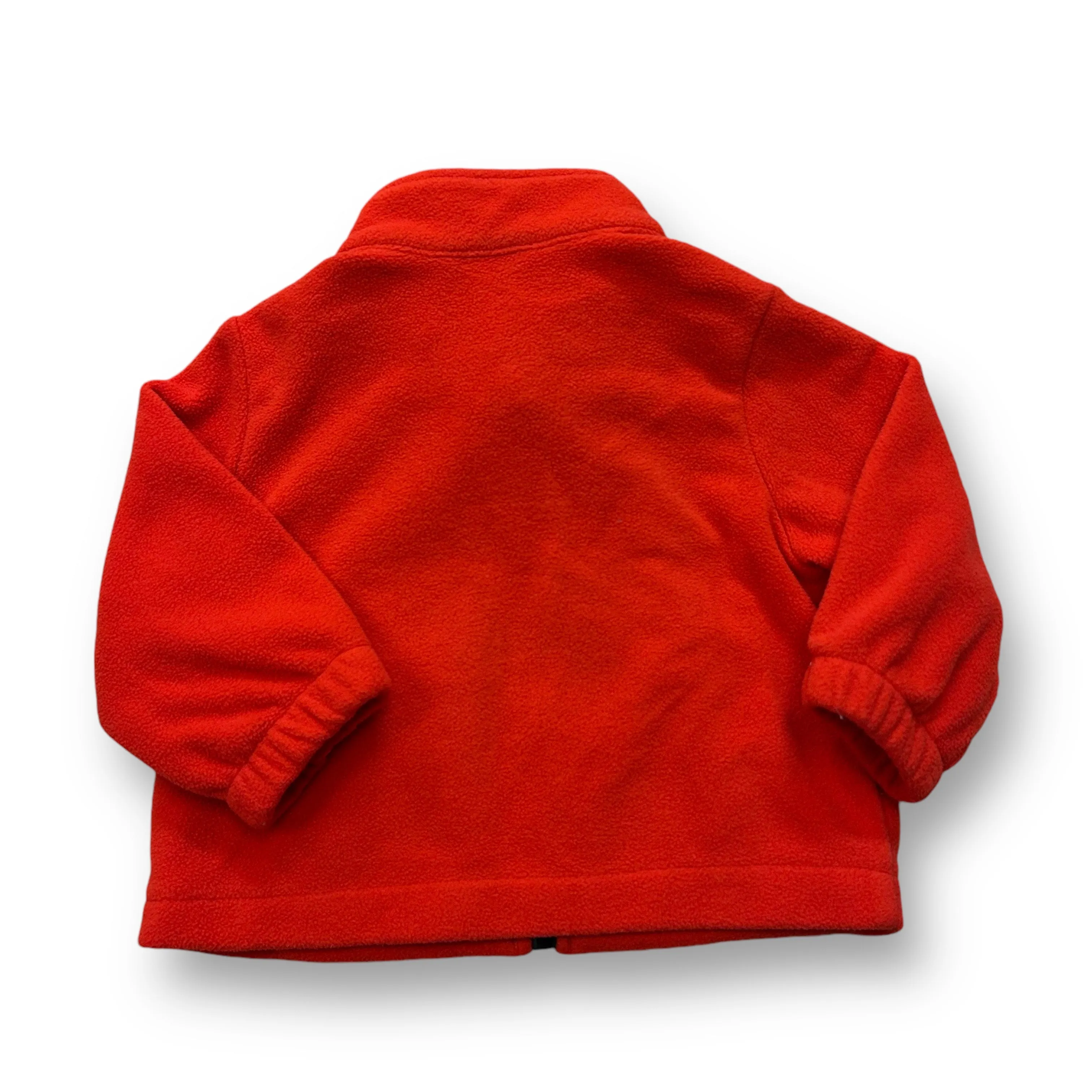 Boys Size 12 Months Orange-Red Fleece Zip-Up Jacket