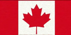 Canada Flag Fabric Panel Quilting Cotton