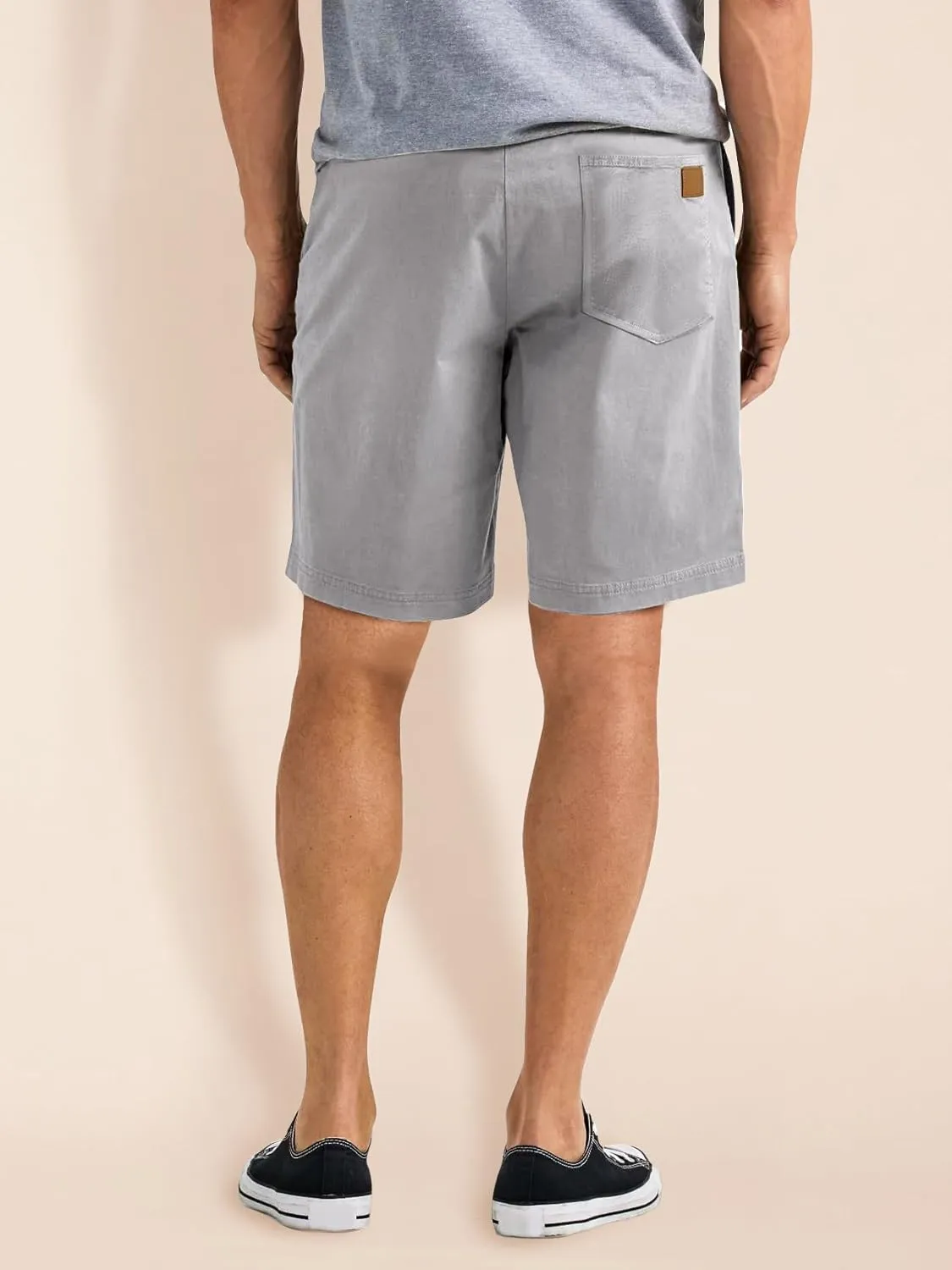 Comdecevis Mens Casual Shorts Stretch Waist Drawstring Summer Beach Twill Chino Golf Shorts