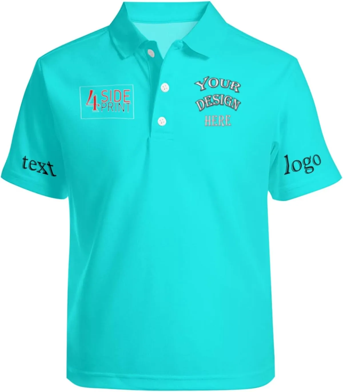 Custom Polo Shirts Bulk for Men Women Personalized Polo Shirts with Logo Name Picture for Business Print Work Shirt