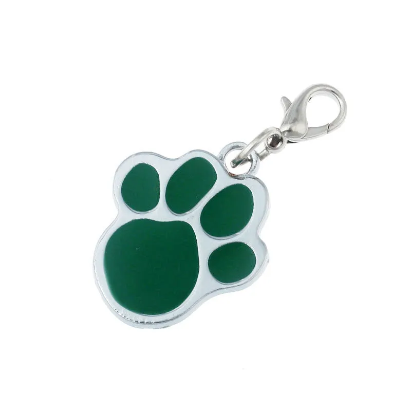 Dog Cat Collar Pawprint Pendant Necklace