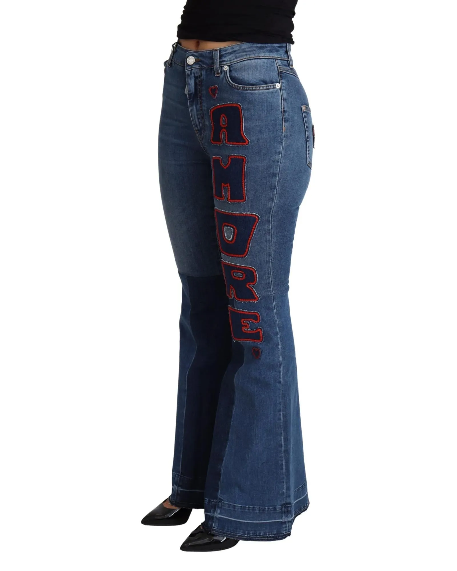 Dolce & Gabbana Women's Amore Flare Jeans - Blue