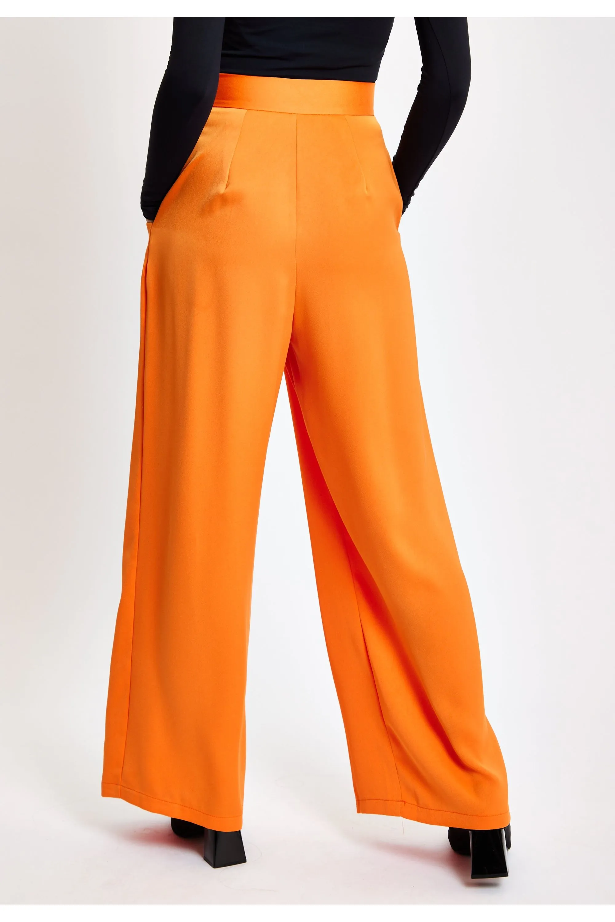 Liquorish Orange Wide Leg Trousers