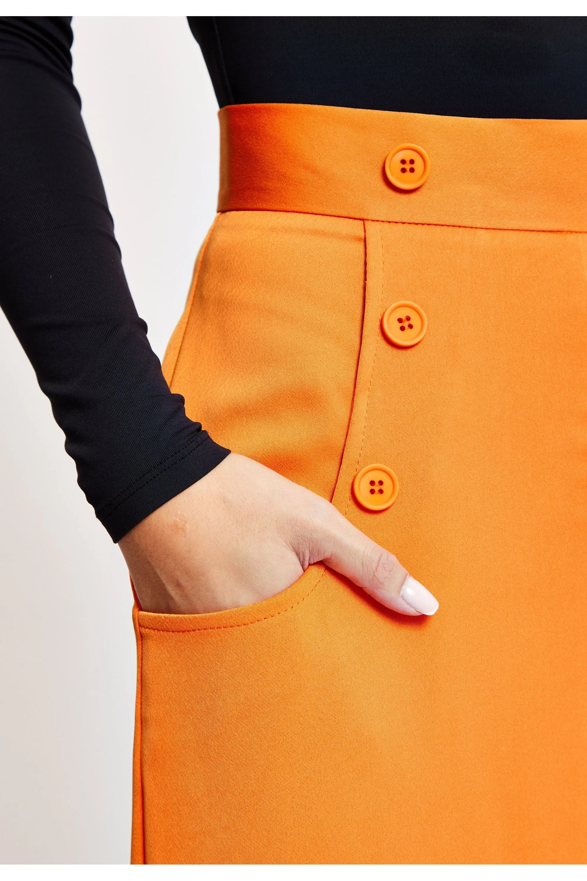 Liquorish Orange Wide Leg Trousers