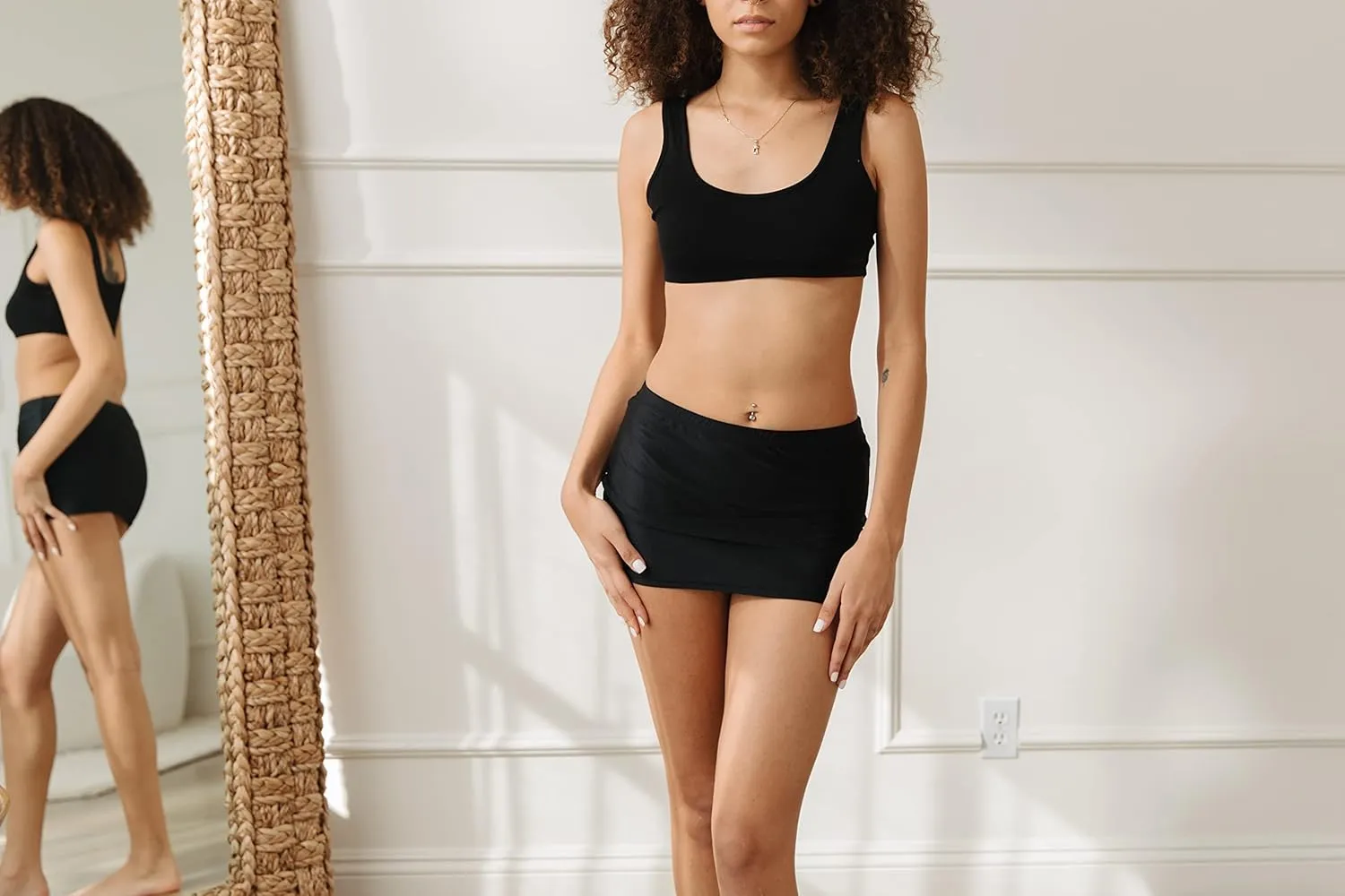 Pin Up Doll Bodycon Mini Skirt for Women Stretchy Tube Skirt with Flattering Fit Mini Low Rise Skirt for Effortless Style