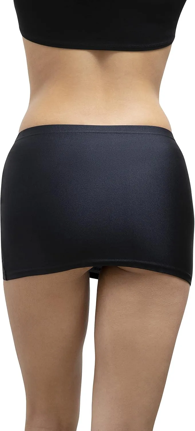 Pin Up Doll Bodycon Mini Skirt for Women Stretchy Tube Skirt with Flattering Fit Mini Low Rise Skirt for Effortless Style