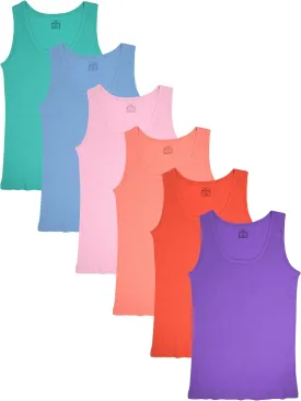 Sexy Basics Tank Tops for Women, Cotton Flex Tank Tops- Multi Packs