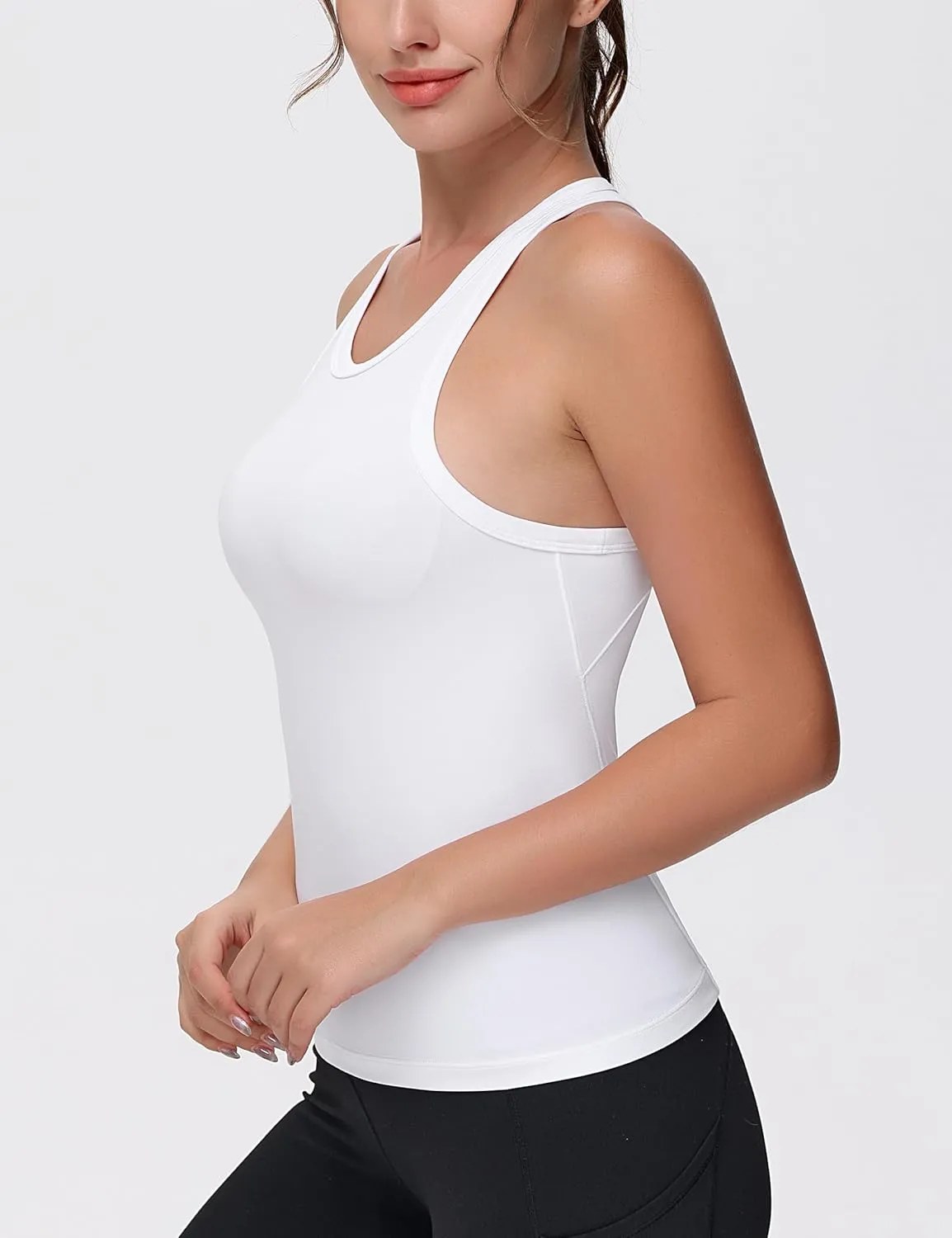 THE GYM PEOPLE Women's Racerback Workout Tank Tops Slim Fit Soft Sleeveless Yoga Shirts
