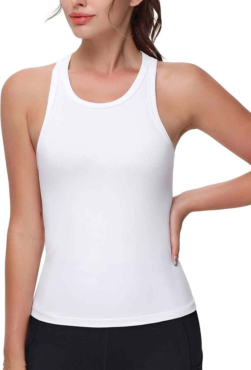 THE GYM PEOPLE Women's Racerback Workout Tank Tops Slim Fit Soft Sleeveless Yoga Shirts