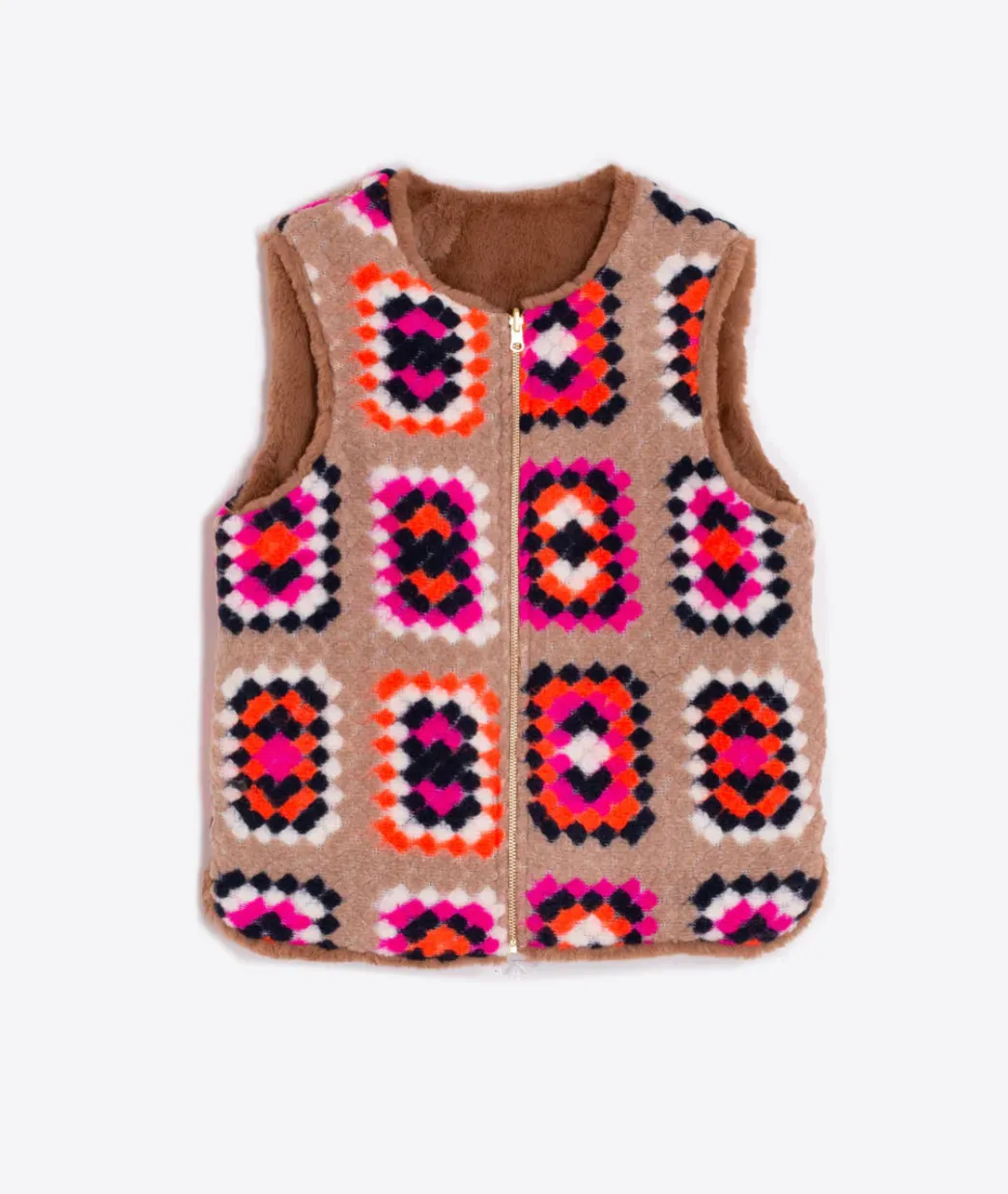 WAISTCOAT NAOMI CROCHET BEIGE