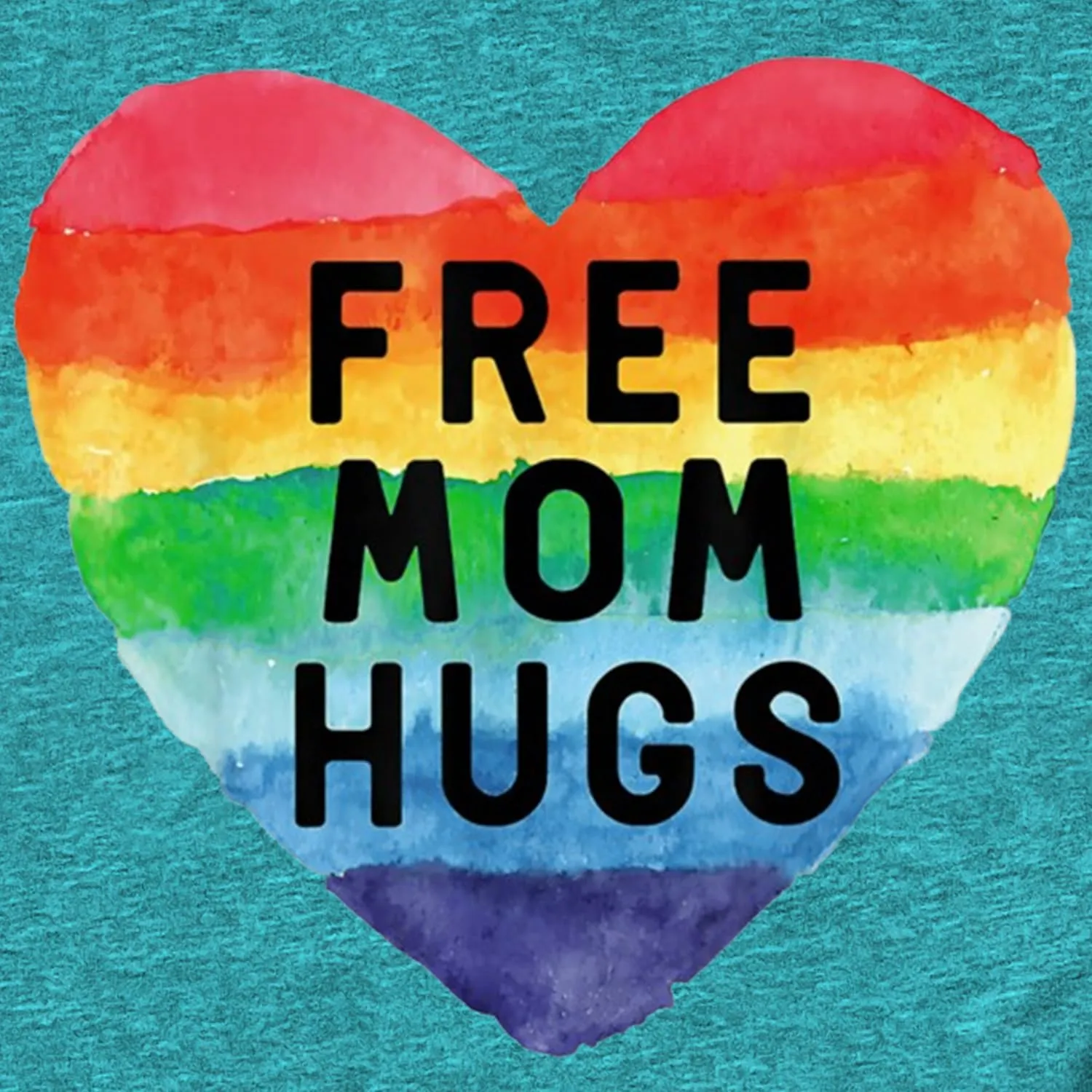 Womens LGBTQ Pride Shirts Free Mom Hugs Ally T-Shirt Rainbow Gay Less Pride Short Sleeve