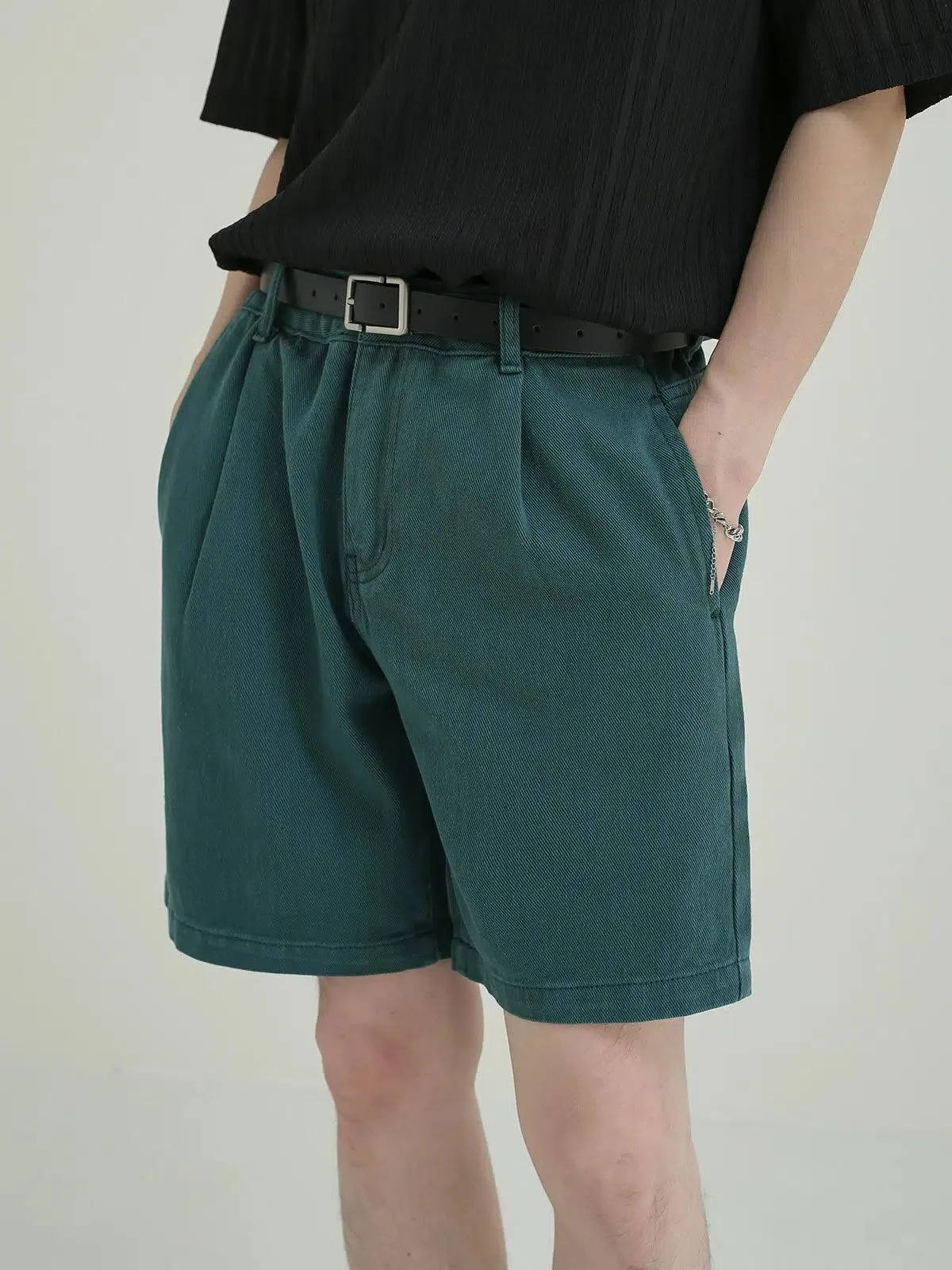 Zhou Casual Clean Fit Denim Shorts