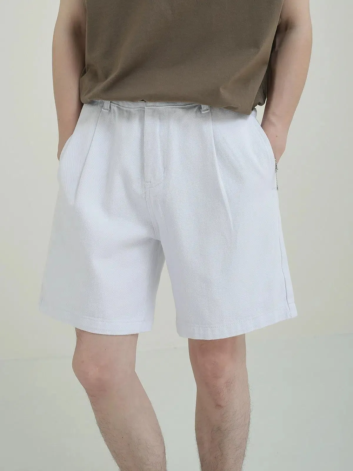 Zhou Casual Clean Fit Denim Shorts